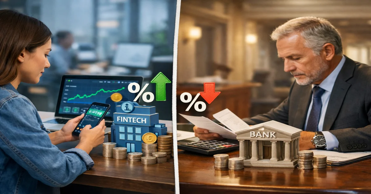 Imagen de portada de Fintech Española vs Bancos Tradicionales: ¿Quién Ofrece Mejores Tasas?